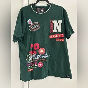 Rare Brooklyn Athletic Graphic T-Shirt Green Sz XL
